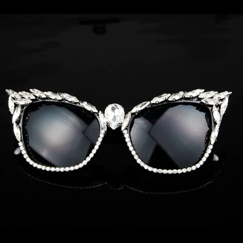 Chic Rhinestone Cat-Eye Sunglasses for Women