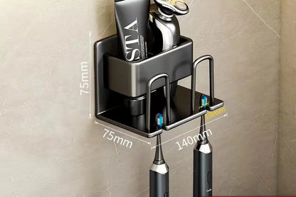 Bathroom Wall Organizer for Toothbrush & Cup