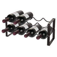 Countertop Metal Wine Rack Stackable 8 Bottle