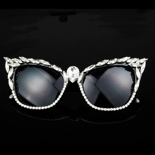 Chic Rhinestone Cat-Eye Sunglasses for Women