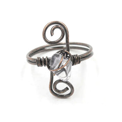 Copper Stone Crystal S-Ring
