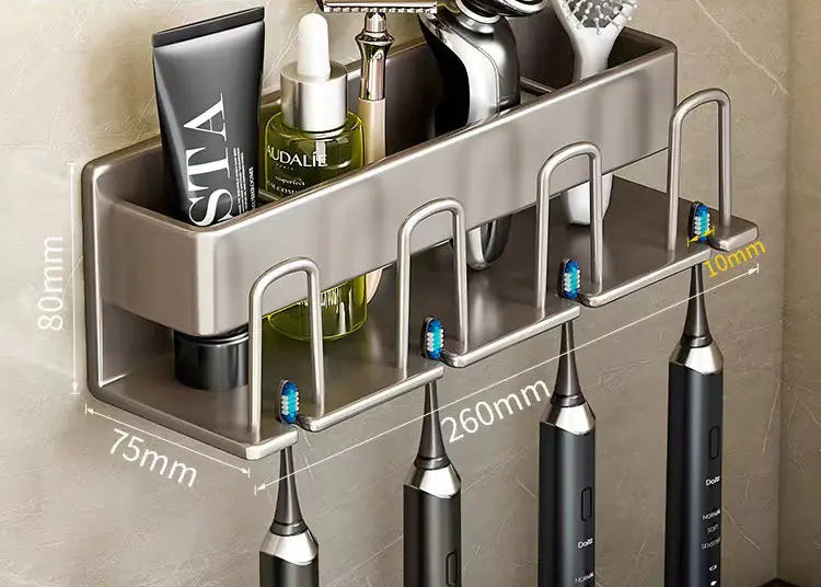 Bathroom Wall Organizer for Toothbrush & Cup