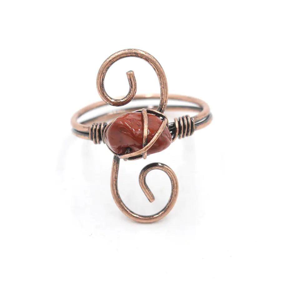 Copper Stone Crystal S-Ring