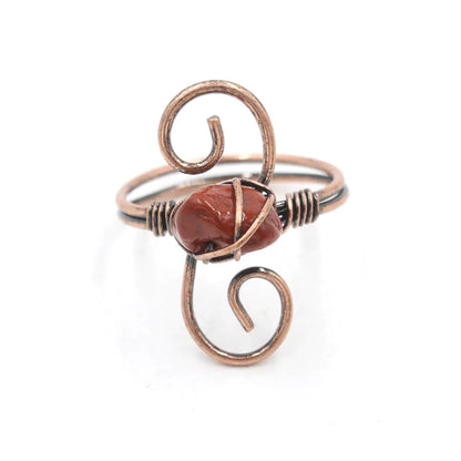 Copper Stone Crystal S-Ring