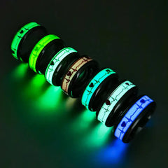 Glowing Heartbeat Stainless Ring