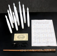 Magic Glow Floating Candles with Wand Remote – Flameless LED Halloween & Party Decor