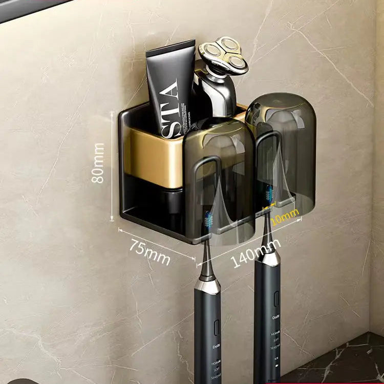 Bathroom Wall Organizer for Toothbrush & Cup