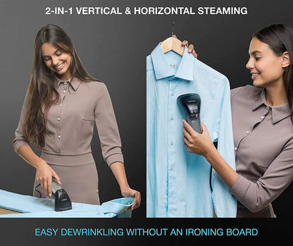 360° Anti-Spill Travel Clothes Steamer – Ultra-Fast Heat-Up, Portable & Powerful Wrinkle Remover