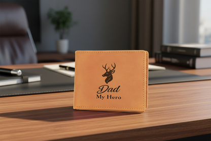 Personalized Leather Wallet for Dad – Meaningful Gift from Son or Daughter