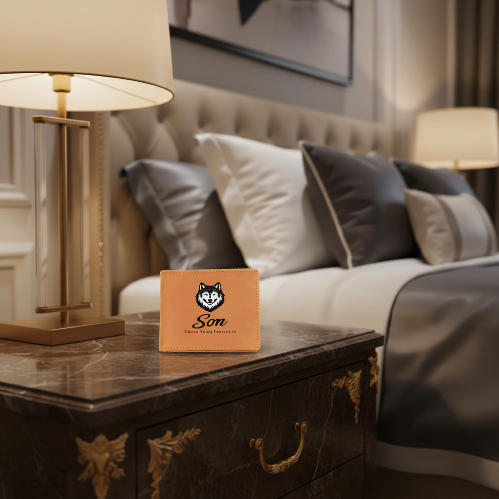 Personalized Leather Wallet for Son – Meaningful Gift from Mom or Dad