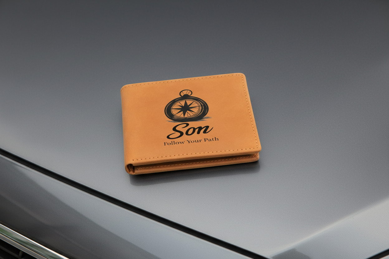 Personalized Leather Wallet for Son – Meaningful Gift from Mom or Dad