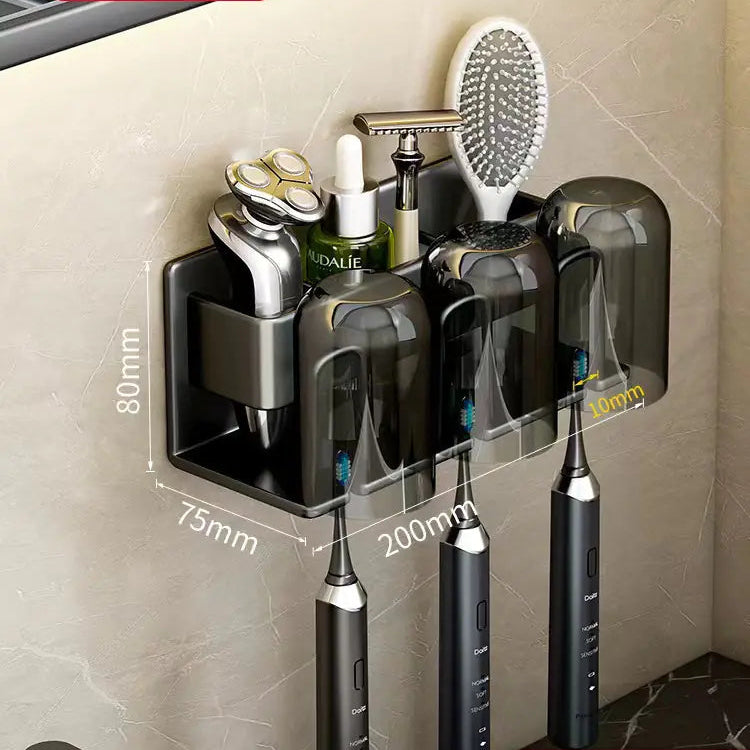 Bathroom Wall Organizer for Toothbrush & Cup