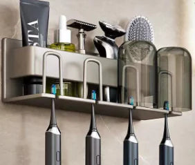 Bathroom Wall Organizer for Toothbrush & Cup