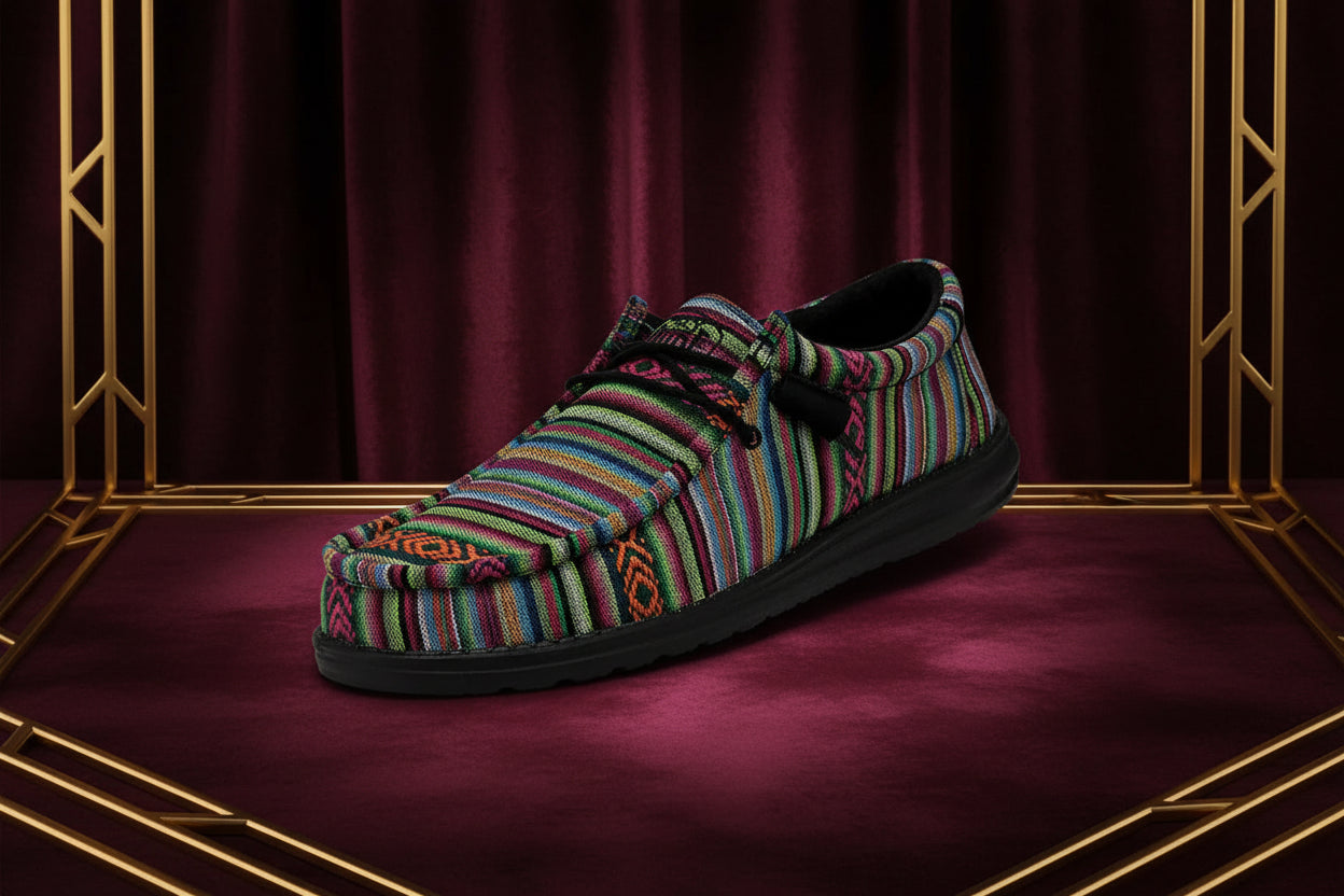 Hey Dude Wally Serape Verde Loafers - Men's Size 11