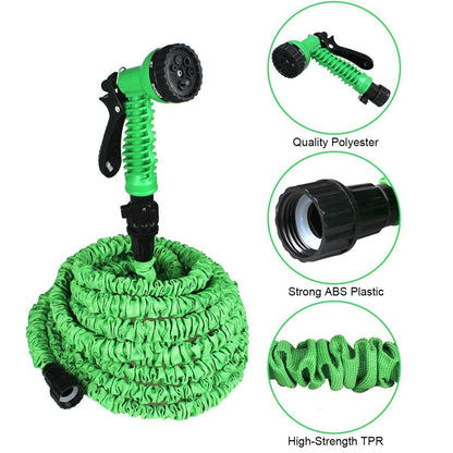 Heavy-Duty Expandable Garden Hose with Nozzle – 25FT to 100FT