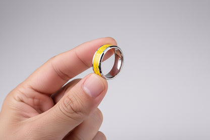 Glowing Heartbeat Stainless Ring