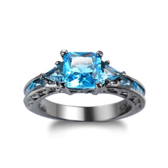 Geometric Opal Diamond Ring