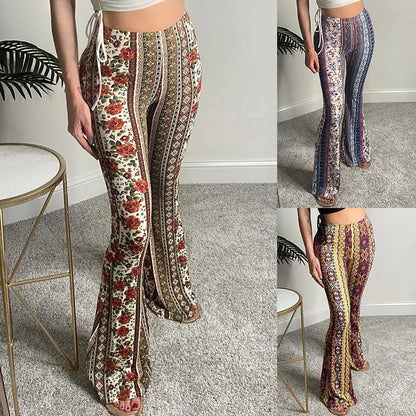 Chic Printed Flare Leggings