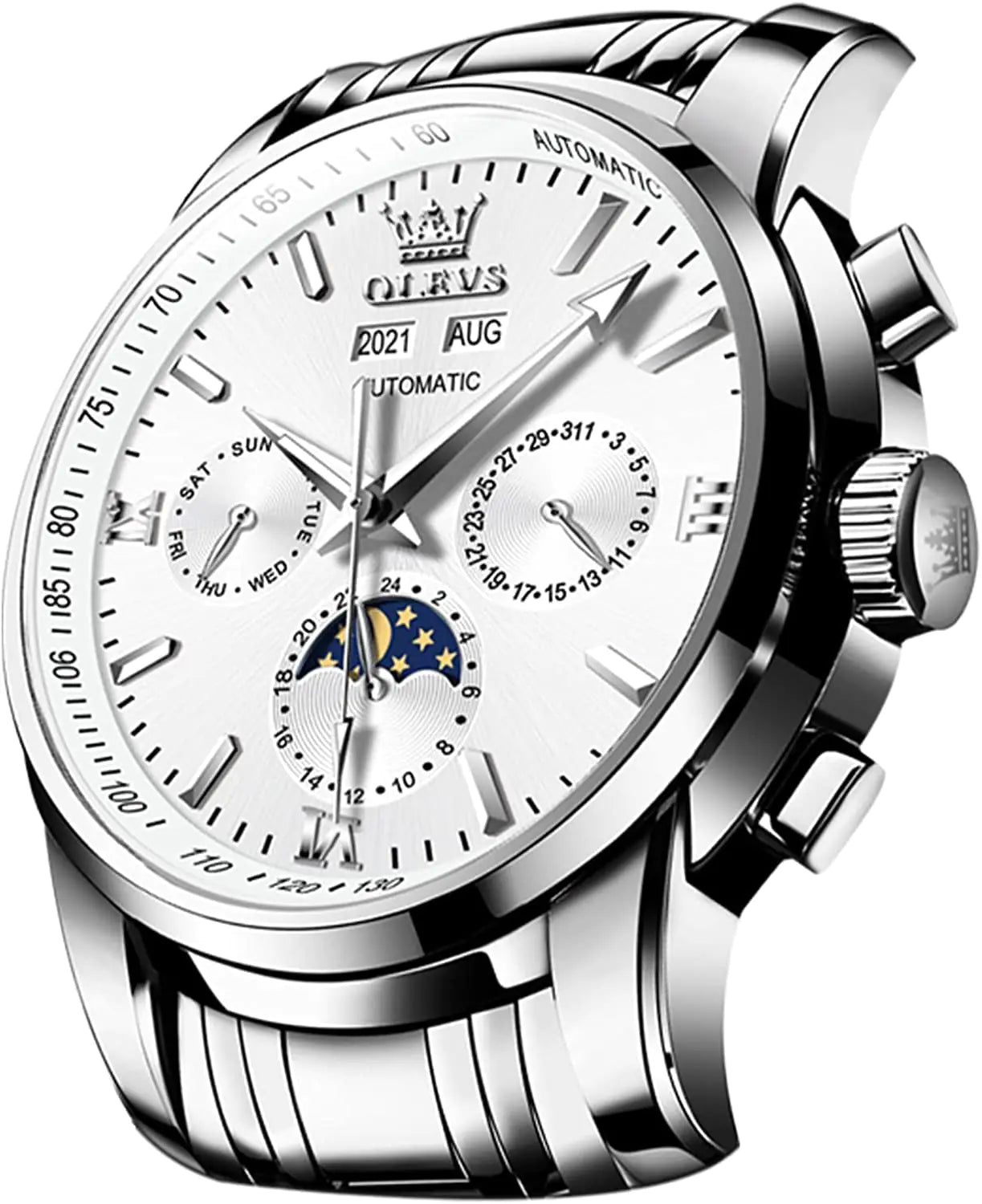 OLEVS Luxe Auto-Wind Men's Moon Phase Watch