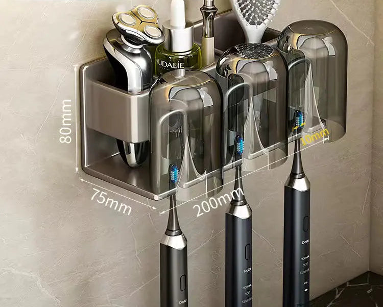 Bathroom Wall Organizer for Toothbrush & Cup