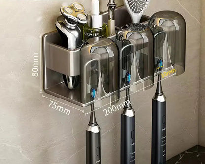 Bathroom Wall Organizer for Toothbrush & Cup